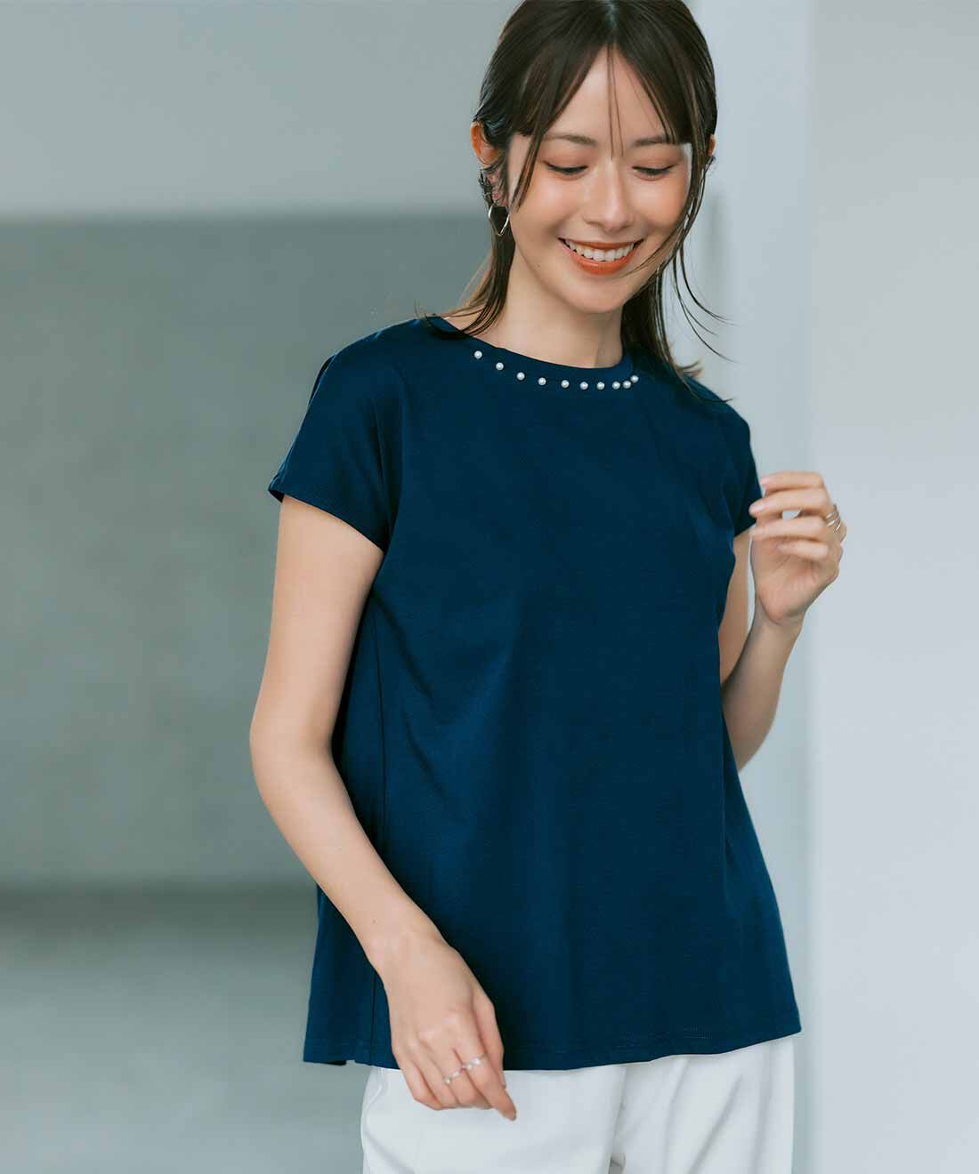 IEDIT | アクセ要らずで首もと華やぐ まるでネックレストップス