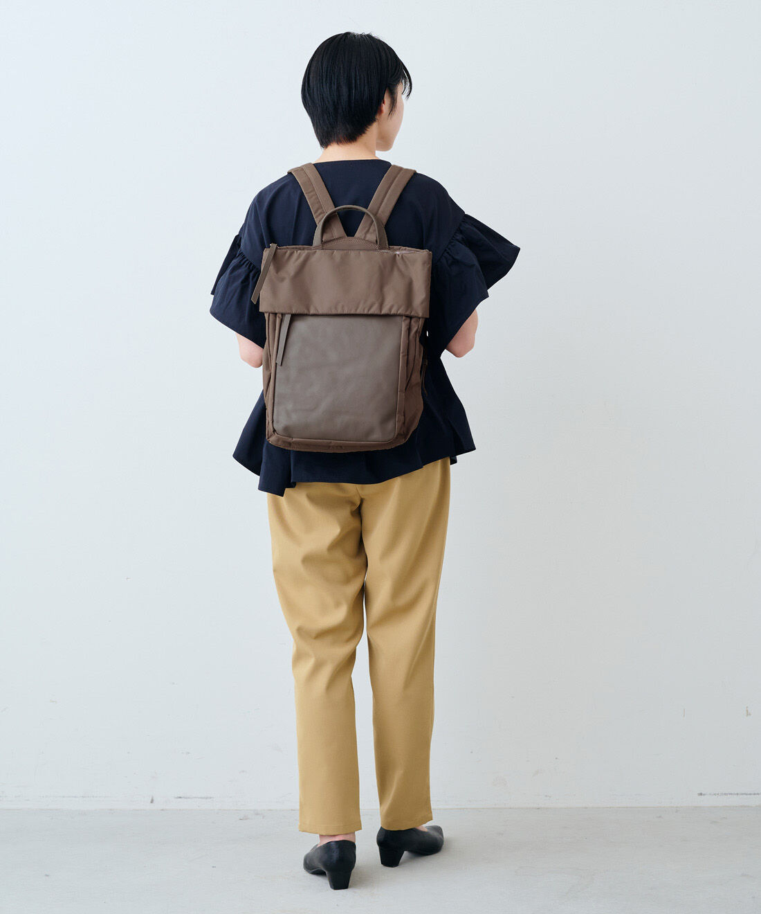 IEDIT | Y&rsquo;SACCS ナイロン カウレザー ラップリュック