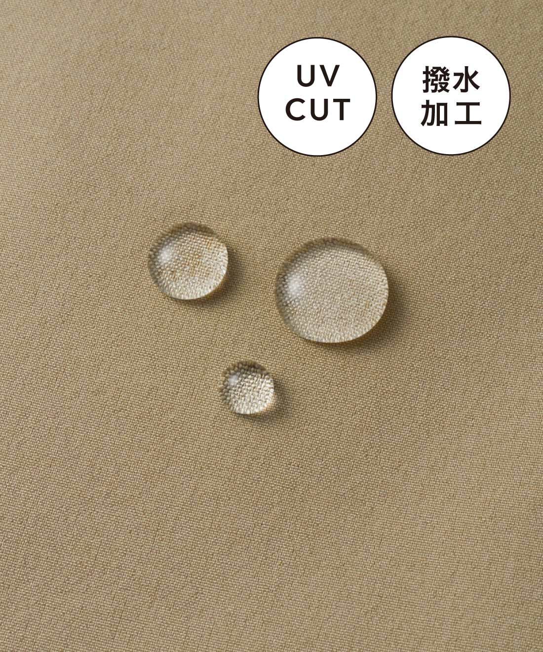 IEDIT|IEDIT[イディット]　ことりっぷとコラボ　旅のアイデアを詰め込んだ カーディガン感覚ではおれる 撥水（はっすい）・ＵＶカットほのかわフーディーブルゾン〈ネイビー〉|落ち感のあるやわらかな薄手の布はく素材。　※写真はイメージです。お届けするカラーとは異なります。