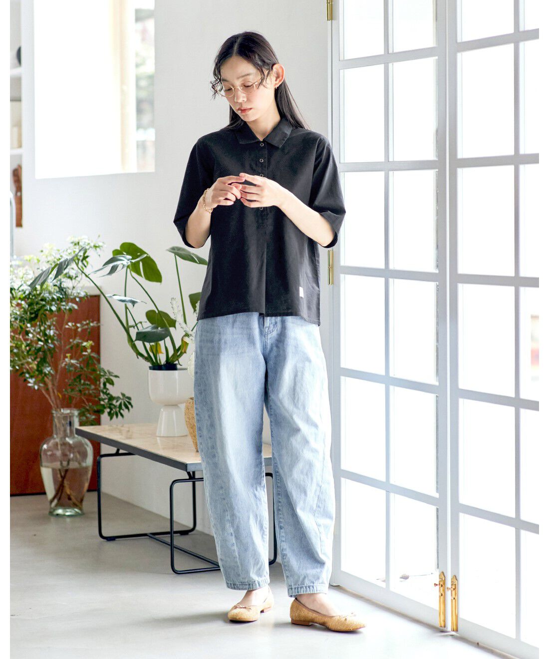 and myera［アンドマイラ］|布はくのポロシャツのコーディネート