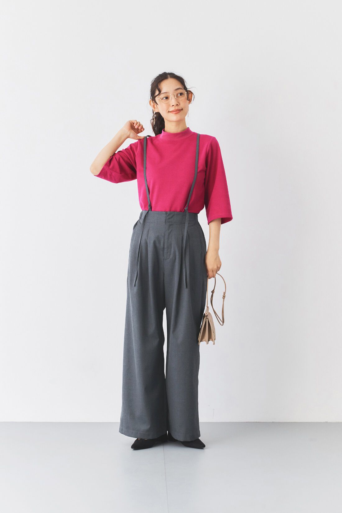 and myera|and myera サスペンダー付きパンツ