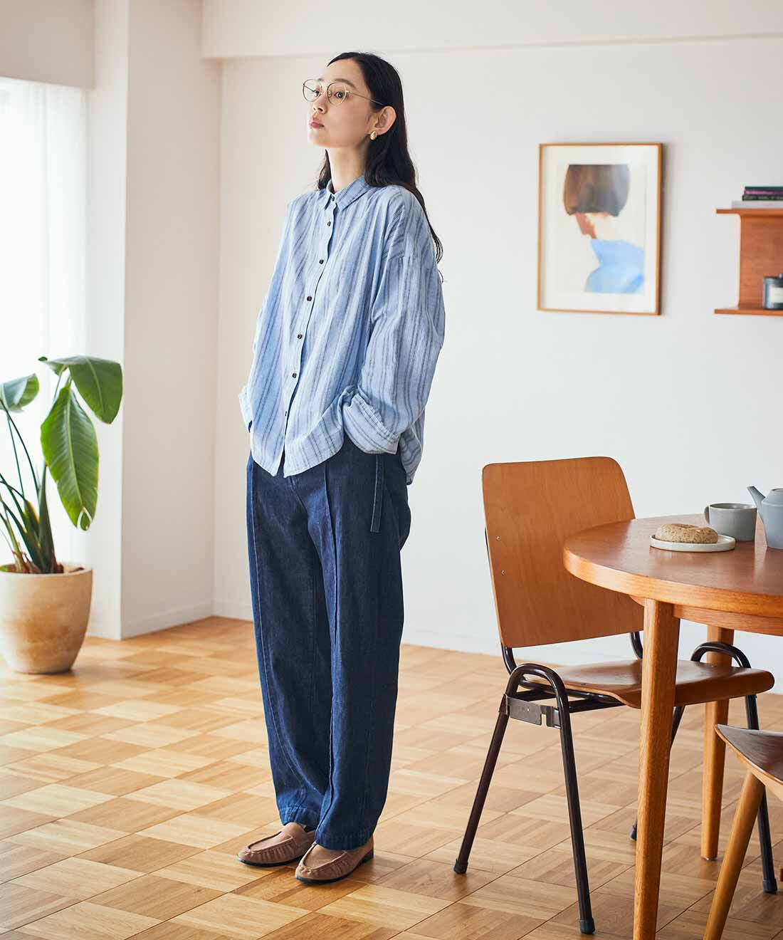 and myera | ａｎｄ　ｍｙｅｒａサイドベルト付きジーンズ