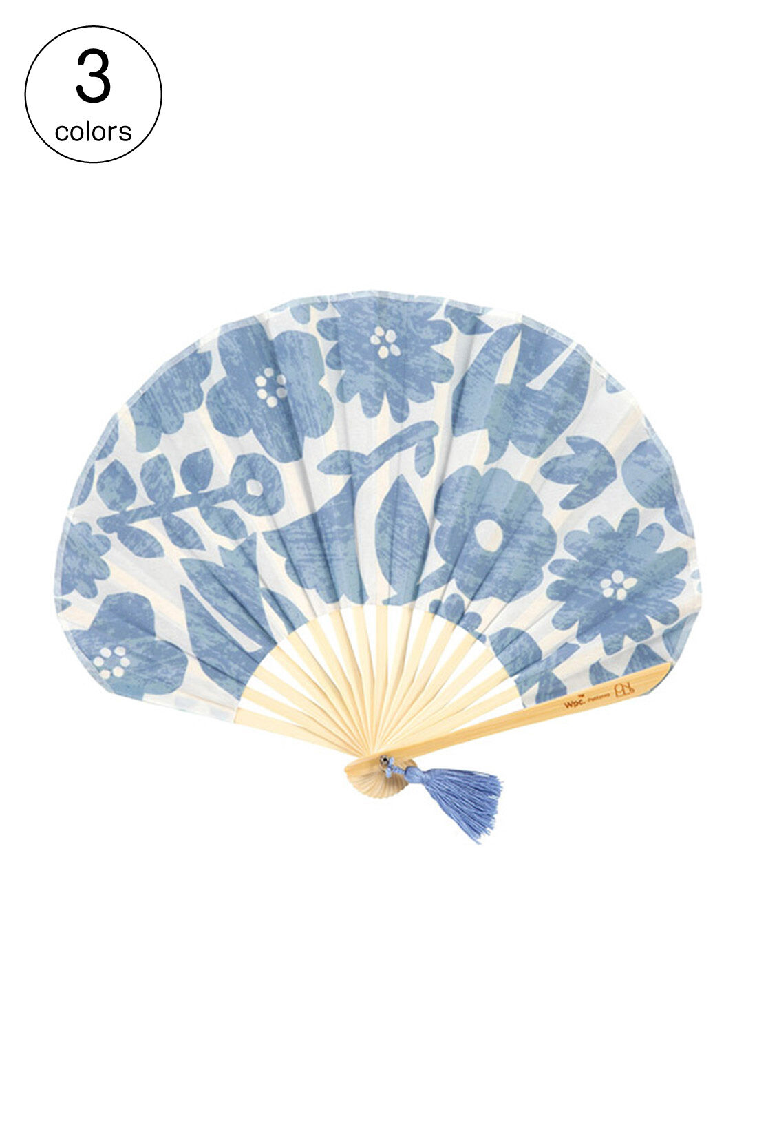 シロップ．|【WEB限定】WPCギフトボックス入りデザイン扇子【シロップ．バスケット】|1.花と鳥ブルー