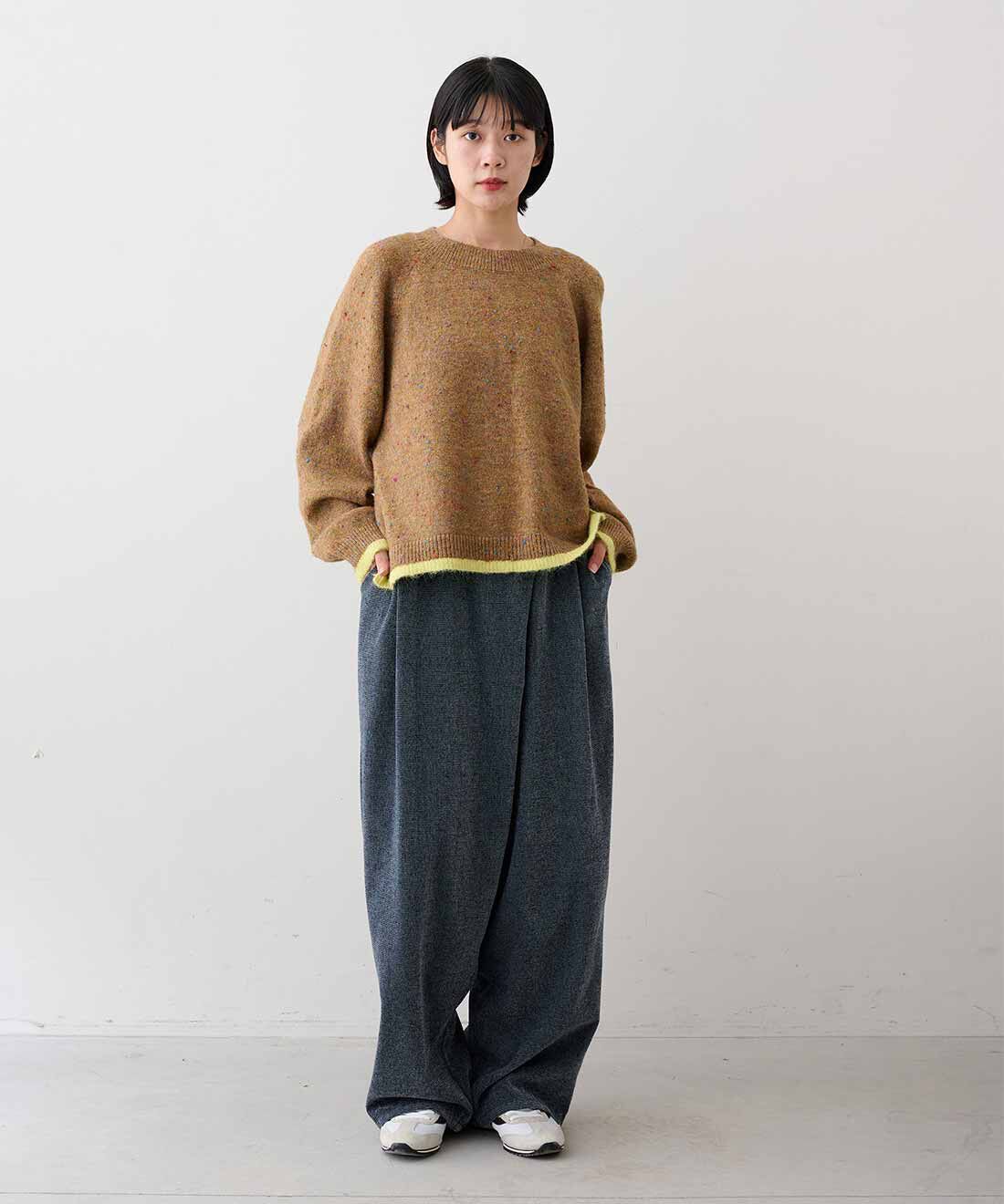 MEDE19F|配色ライン カラフルネップニットの会のコーディネート