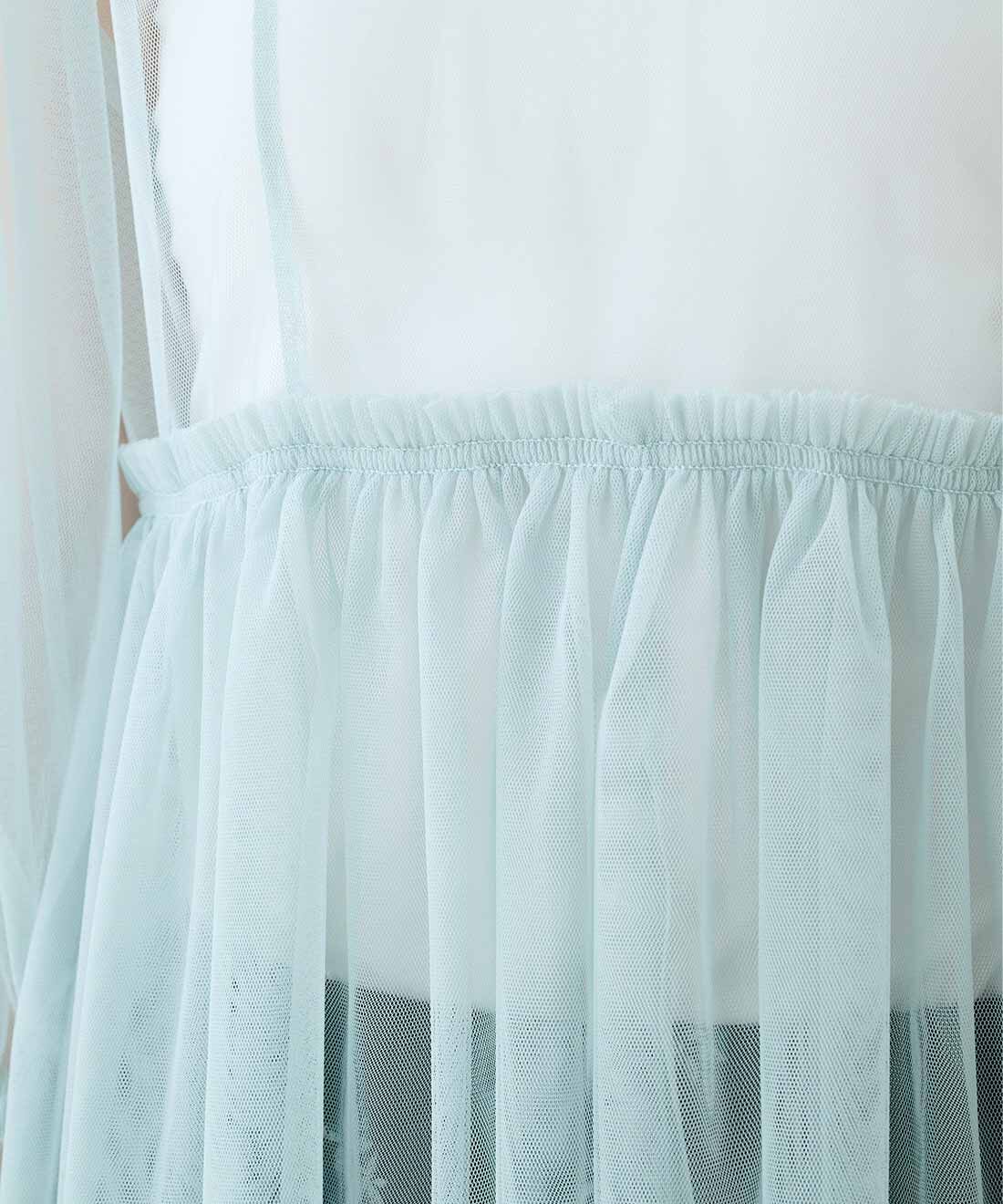 MEDE19F|MEDE19F　贅沢にチュールを重ねたビスチェトップスセット〈ミント〉