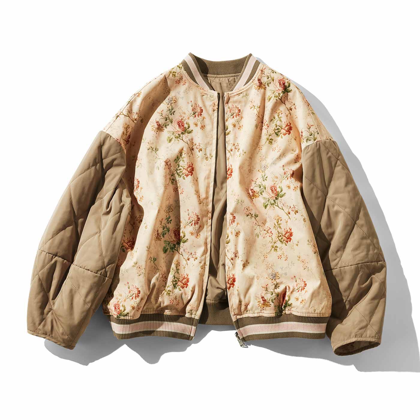 MEDE19F | ミュルーズモダン 中わた入りリバーシブルブルゾン〈ベージュ〉
