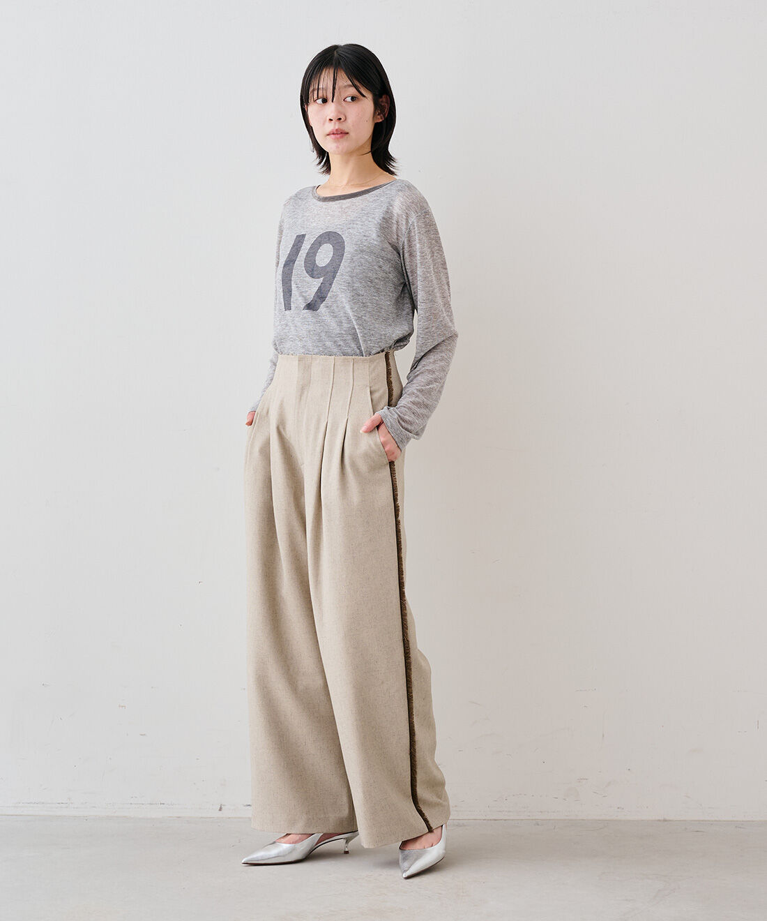 MEDE19F|プリントリンガーTシャツのコーディネート