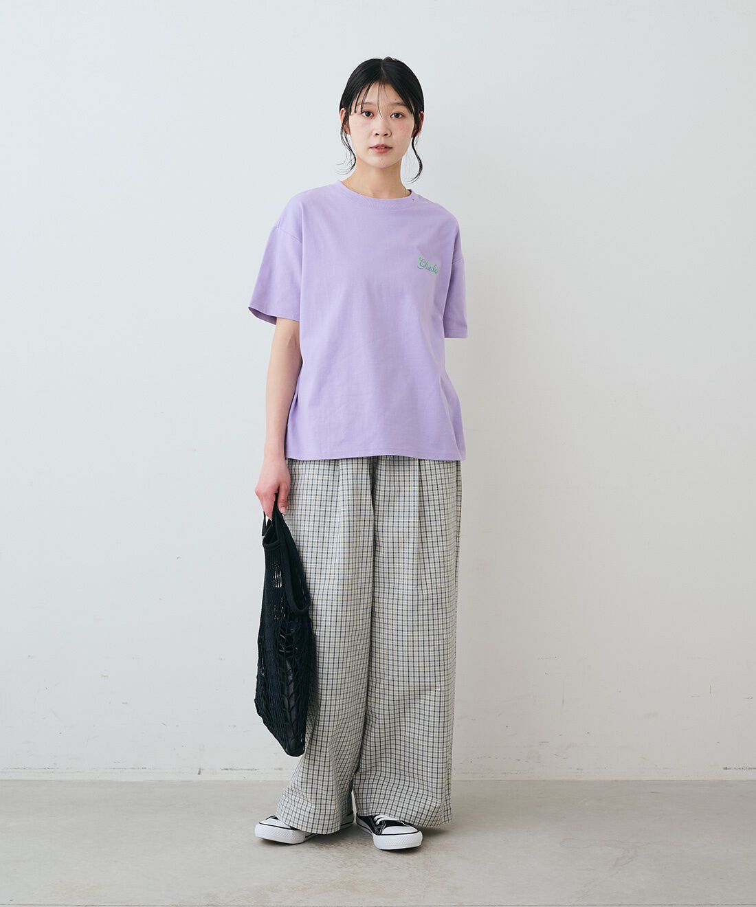 THREE FIFTY STANDARD|WICKED 半袖プリントTシャツ〈ラベンダー〉のコーディネート