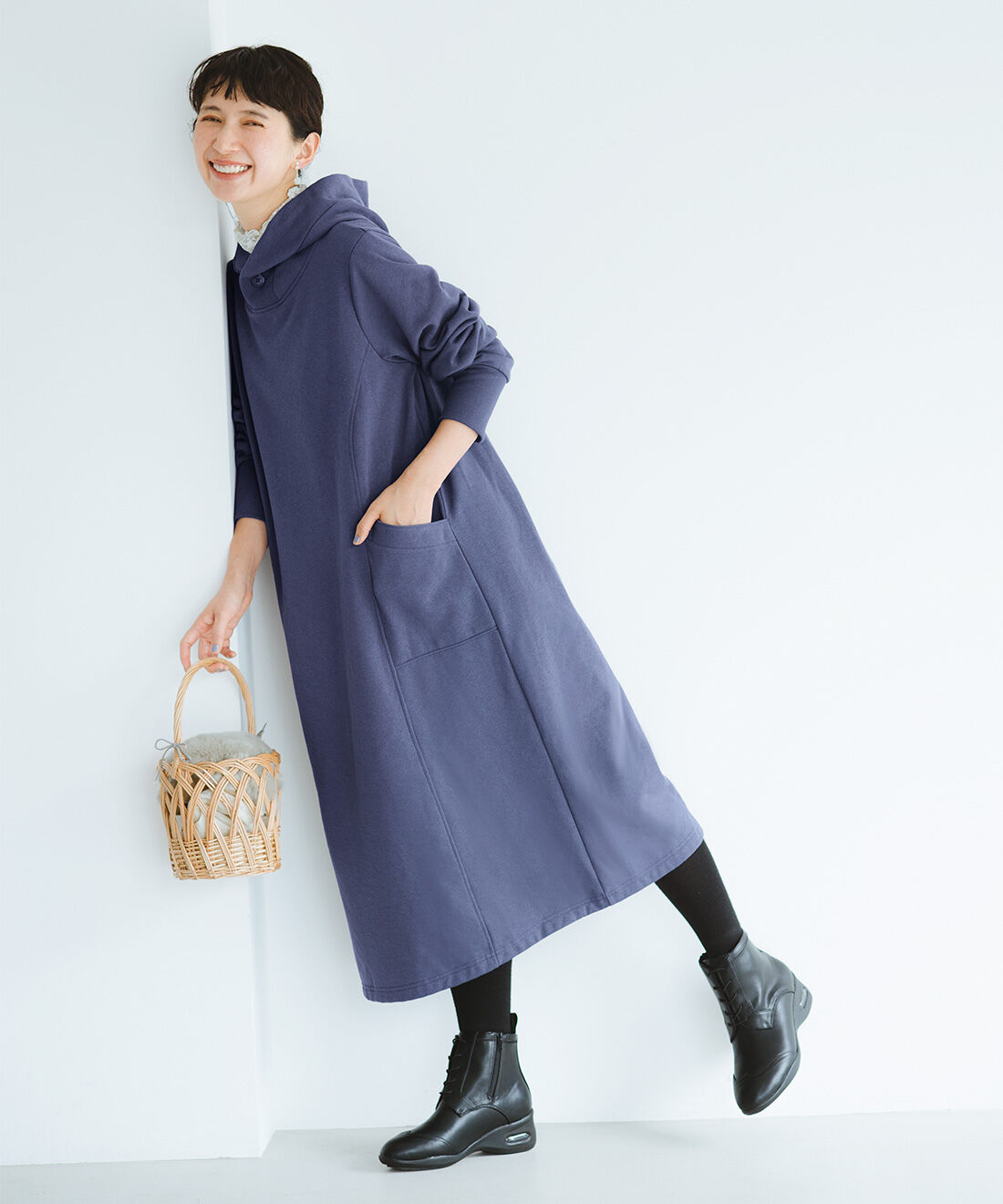 frauglatt | 着ぶくれない♪ かるホカ裏起毛ロングワンピース