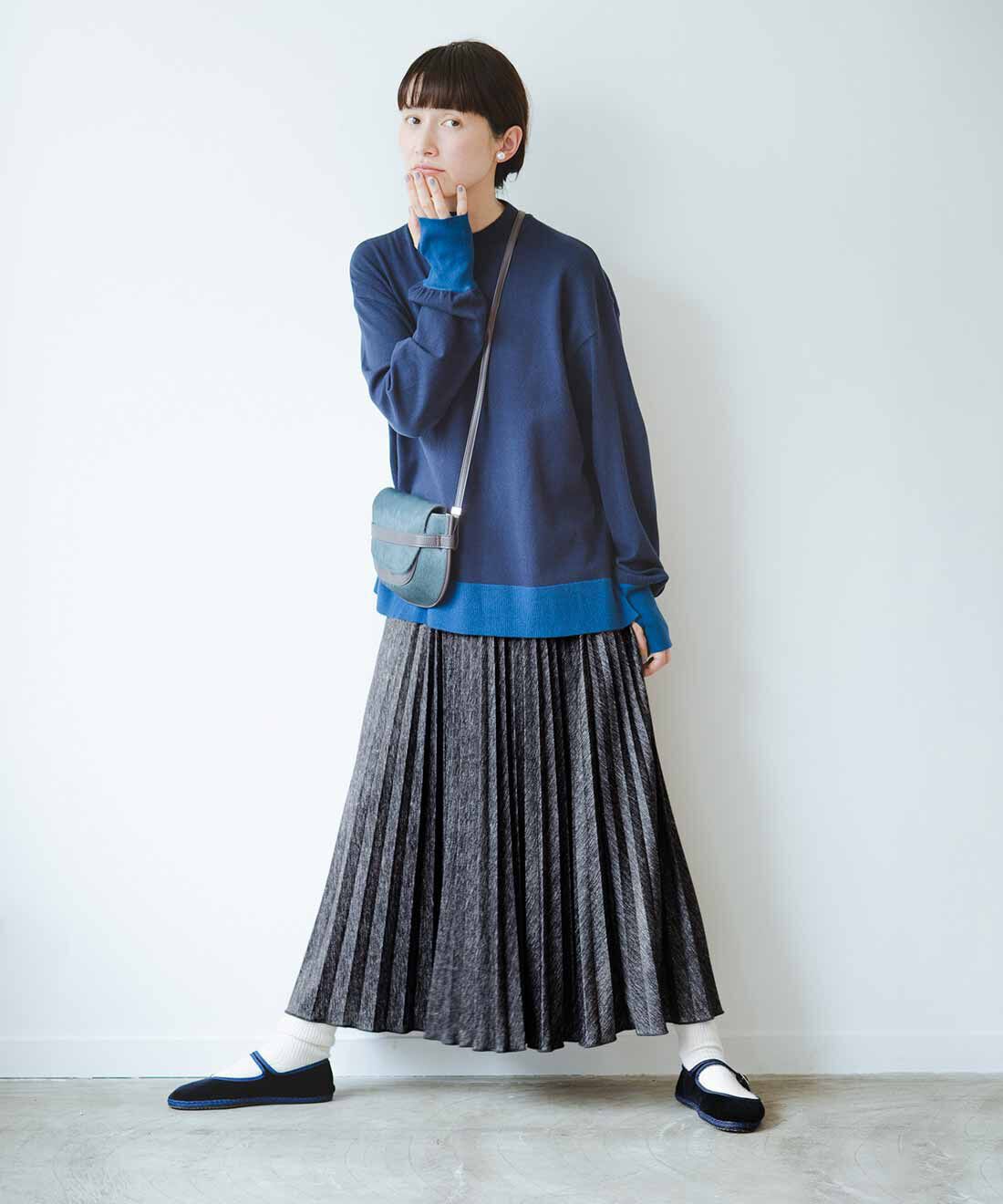 frauglatt|大人の上品きれい見えプリーツスカートのコーディネート