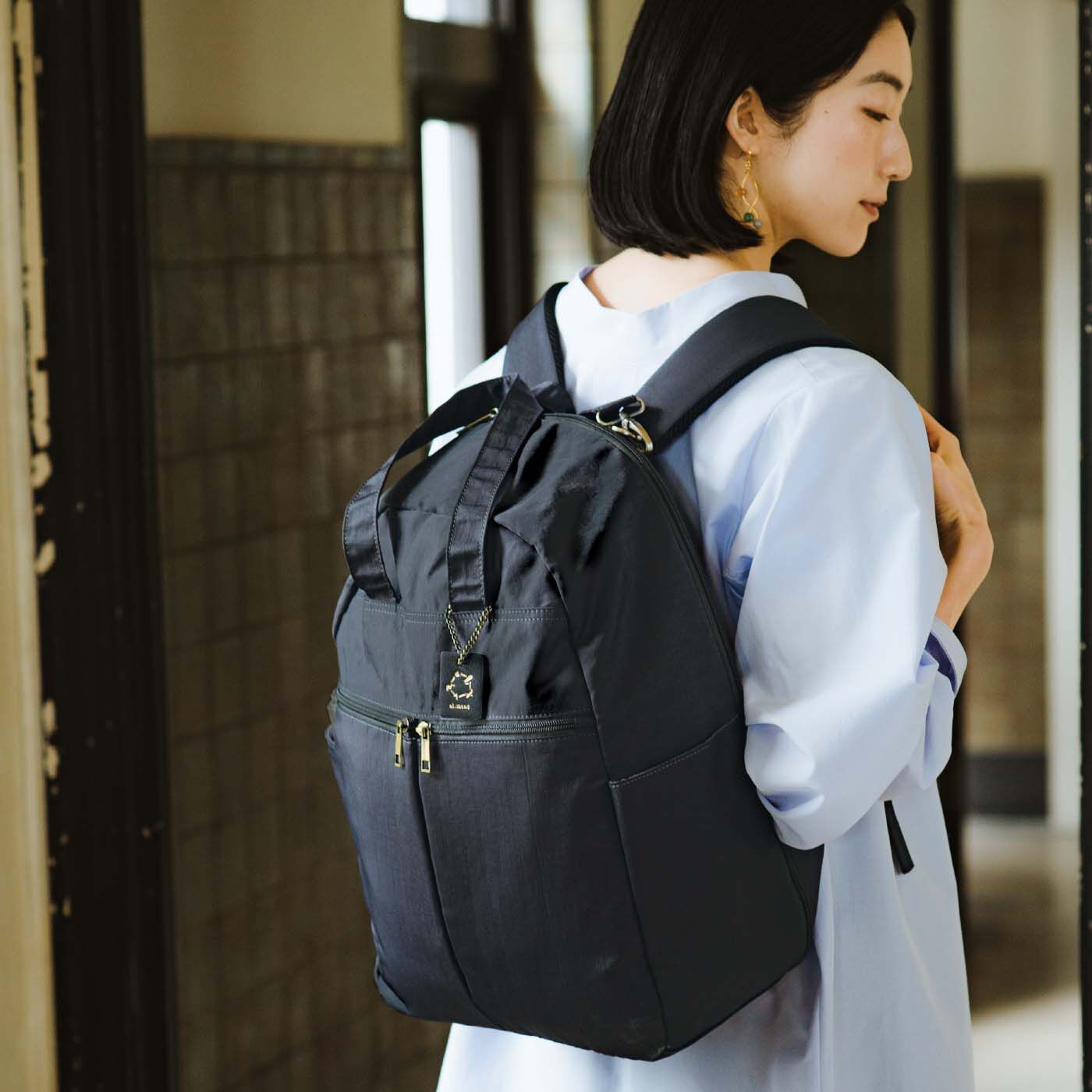 el:ment | 旅先でも整とんトラベルボストンリュック〈スズ〉