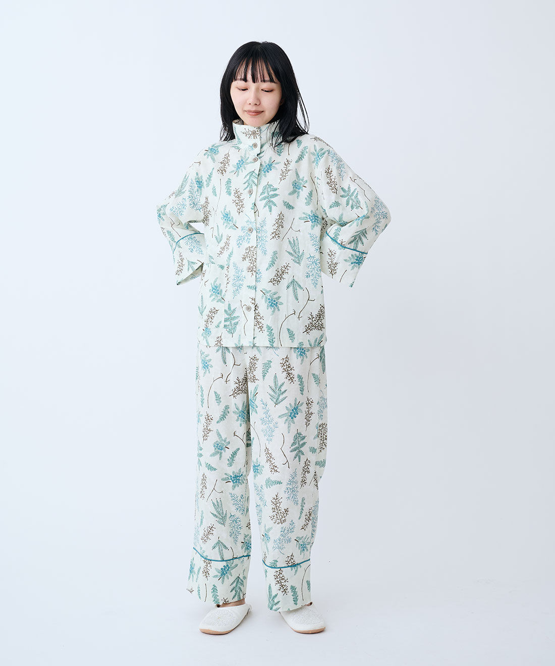 el:ment|el:ment&times;山本祐布子　おうちと眠りの時間を心地よく リラックスハーブ柄 タートルルームウェアセットの会