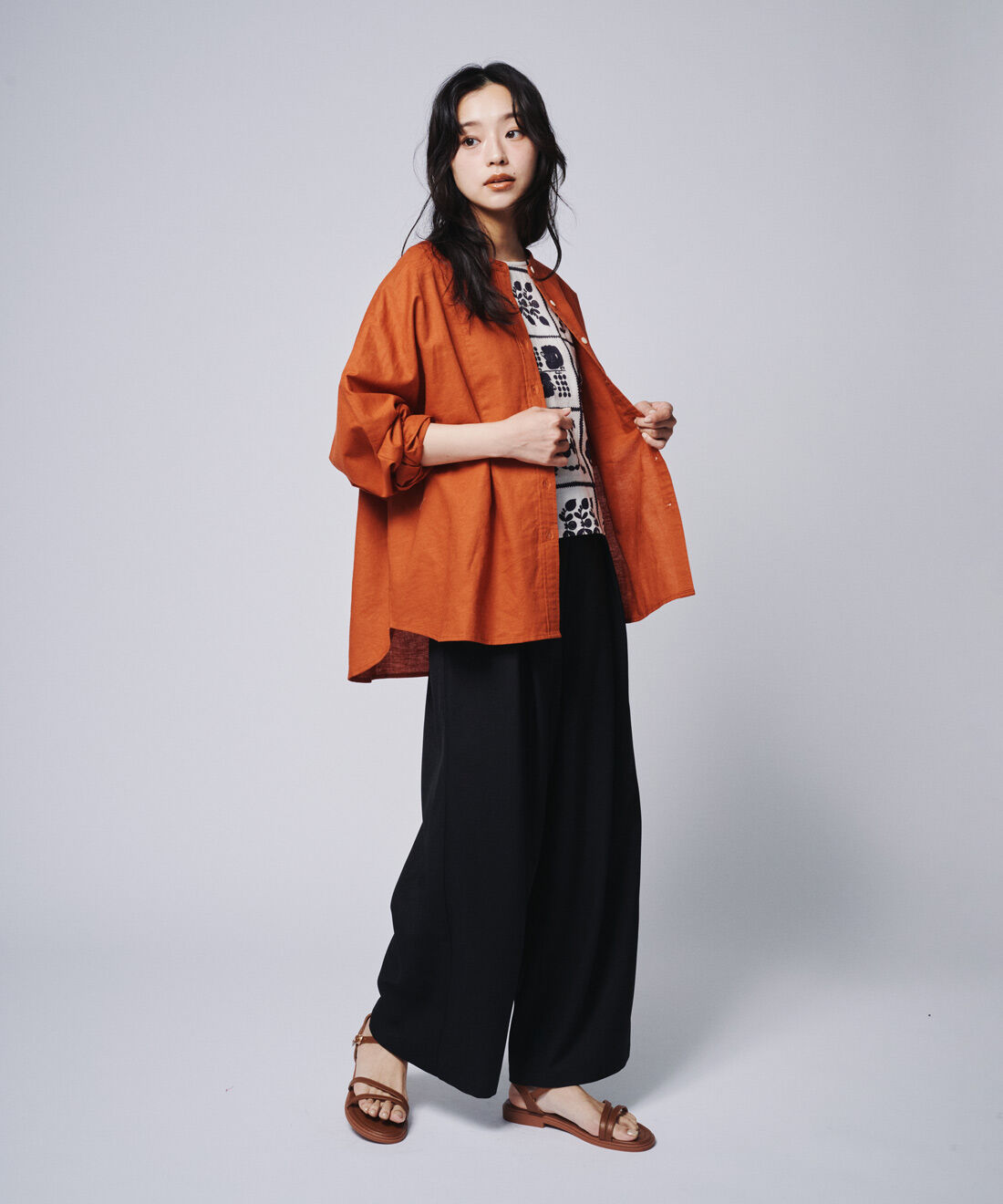 mensha!|サニークラウズドルマンシャツ〈レディース〉のコーディネート