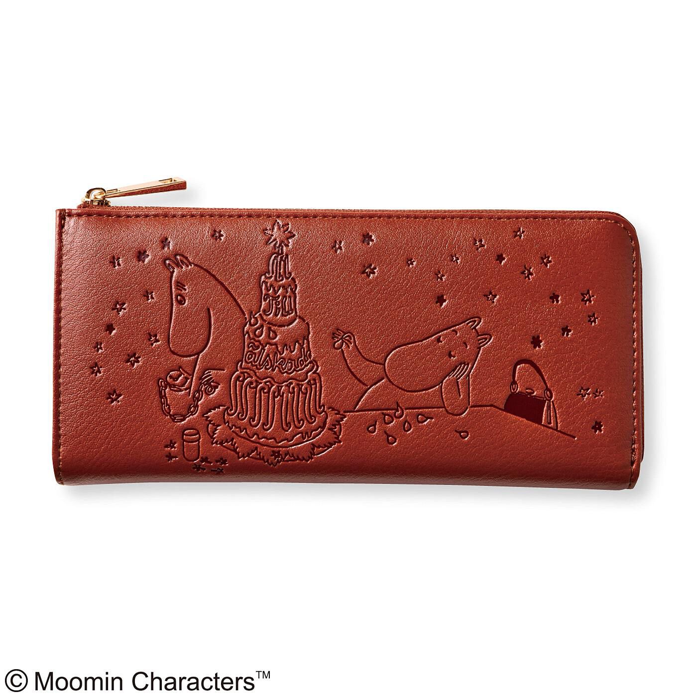 フェリシモの雑貨 Kraso | MOOMIN ぱかっと開いて中が見やすいL字型型押し長財布