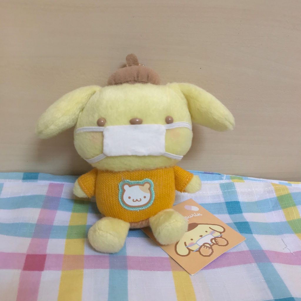 マスクをしているポムポムプリン